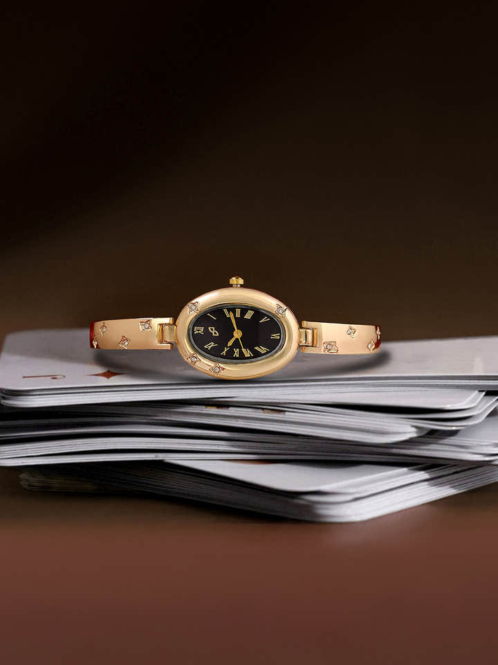 The Noir Halo Watch - Rose Gold
