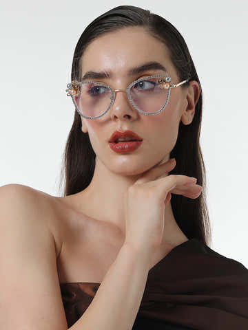The Fleur Cateye Sunglasses - Transparent