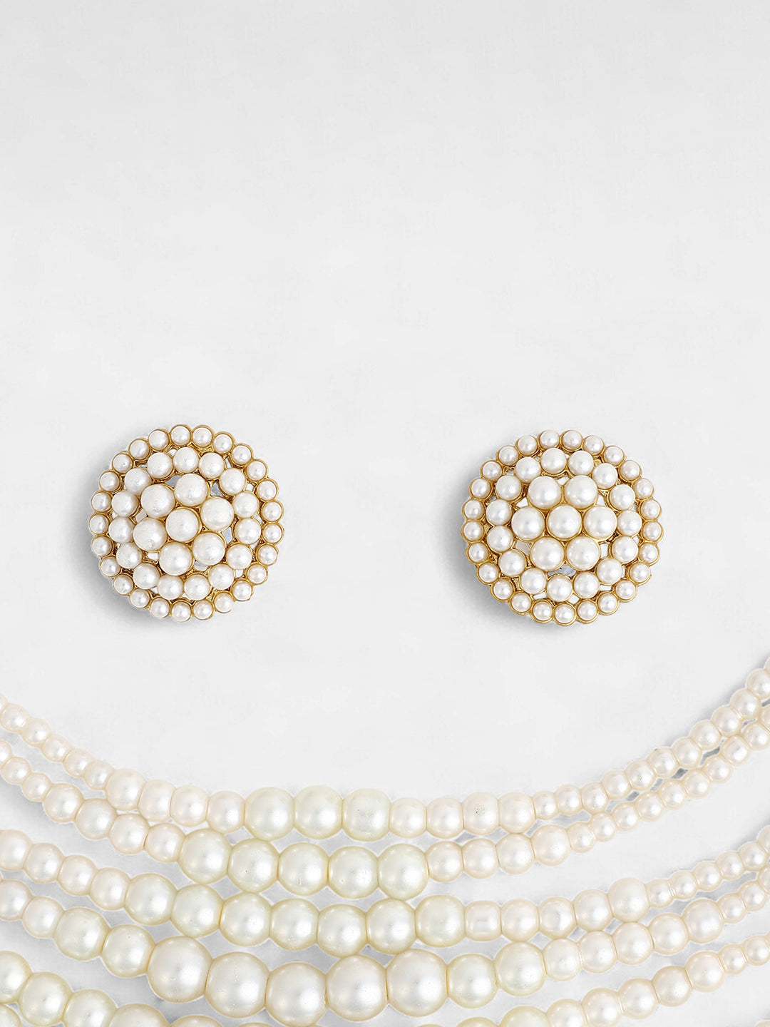 The Rayna Jewellery Set - Pearl White