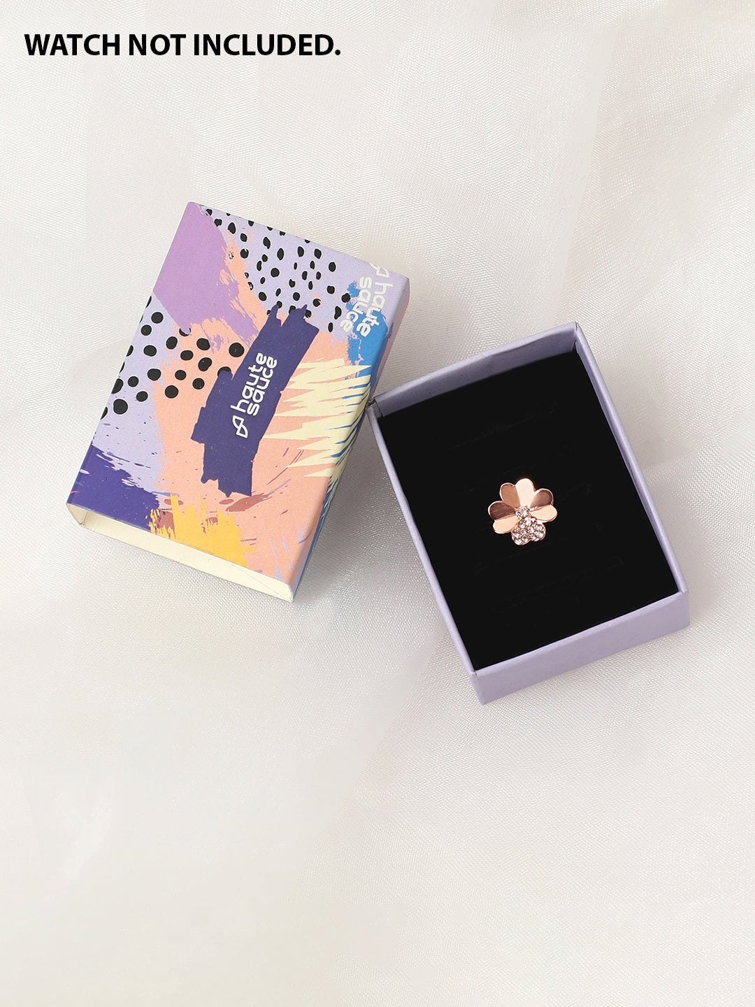 Alyssa Flower Embellished Snap Button Charm