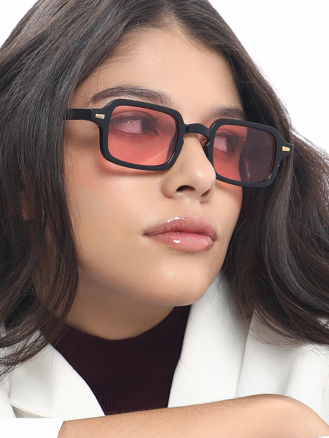 The Sonic Rectangular Sunglass - Onyx Black