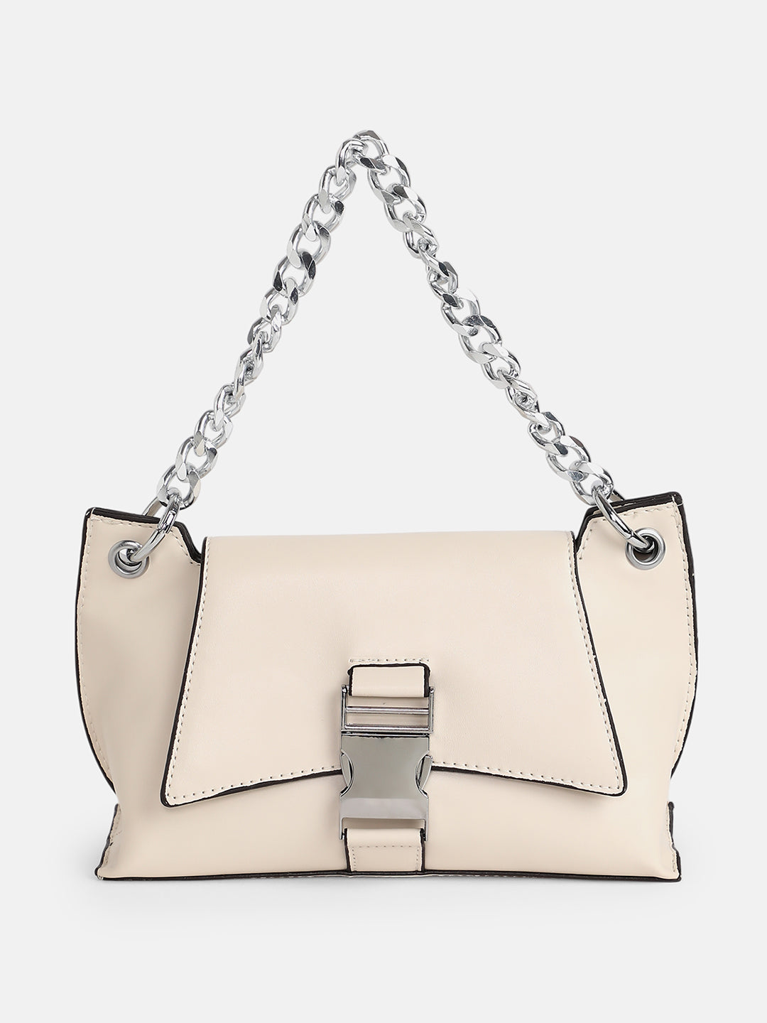 The Indus-Slouch Hand Bag - Cream White