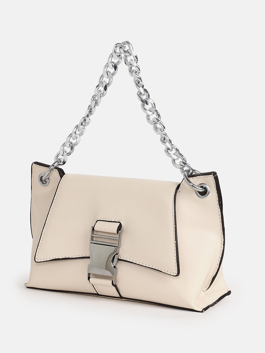 The Indus-Slouch Hand Bag - Cream White
