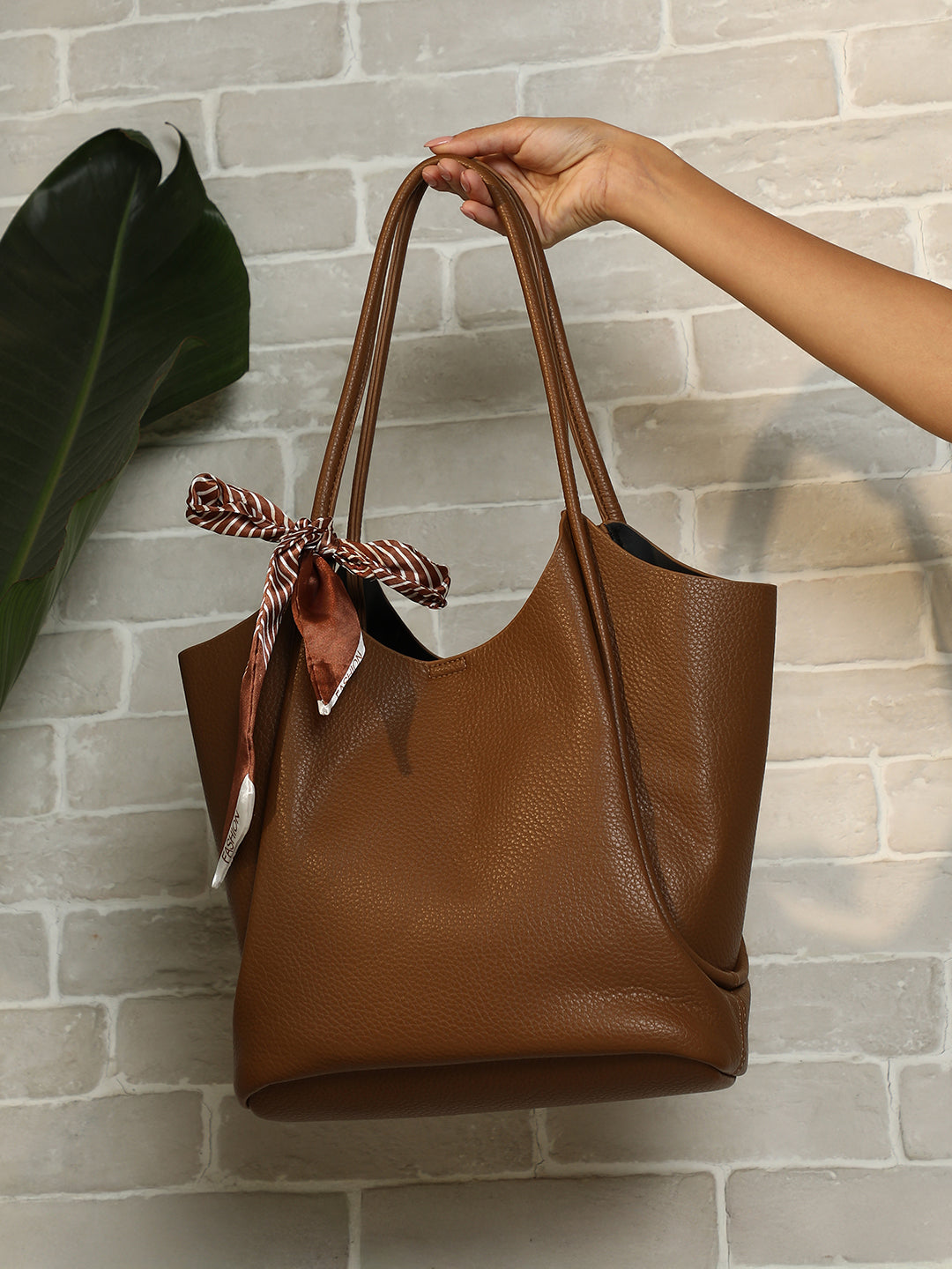 The Metrograph Tote Bag With Pouch - Mocha Brown