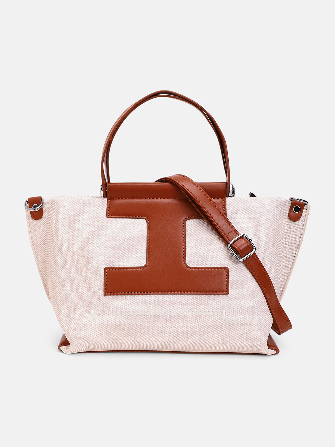 The Riviera-Daze Hand Bag - Russet Brown & Cream White