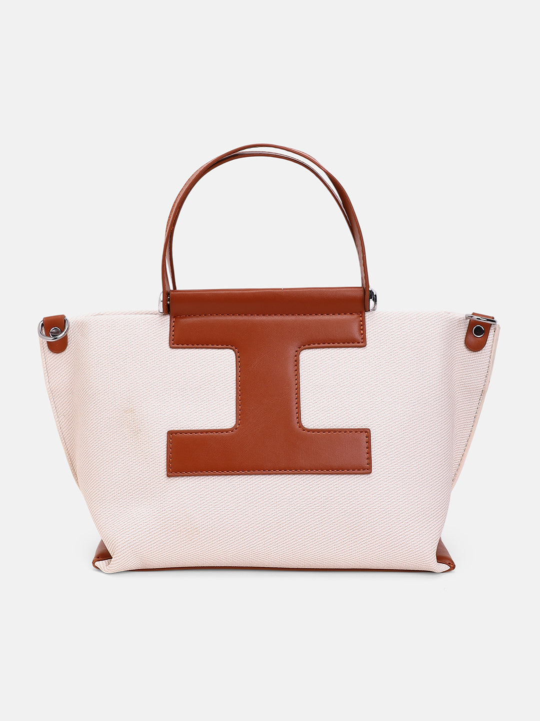 The Riviera-Daze Hand Bag - Russet Brown & Cream White