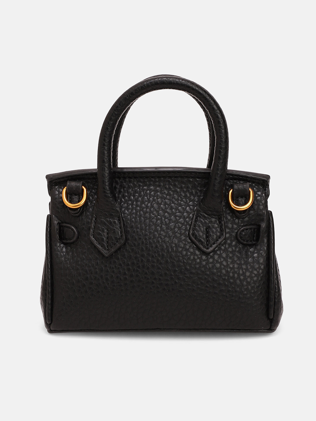 The Mini Overlap Satchel Sling Bag With Pouch - Onyx Black
