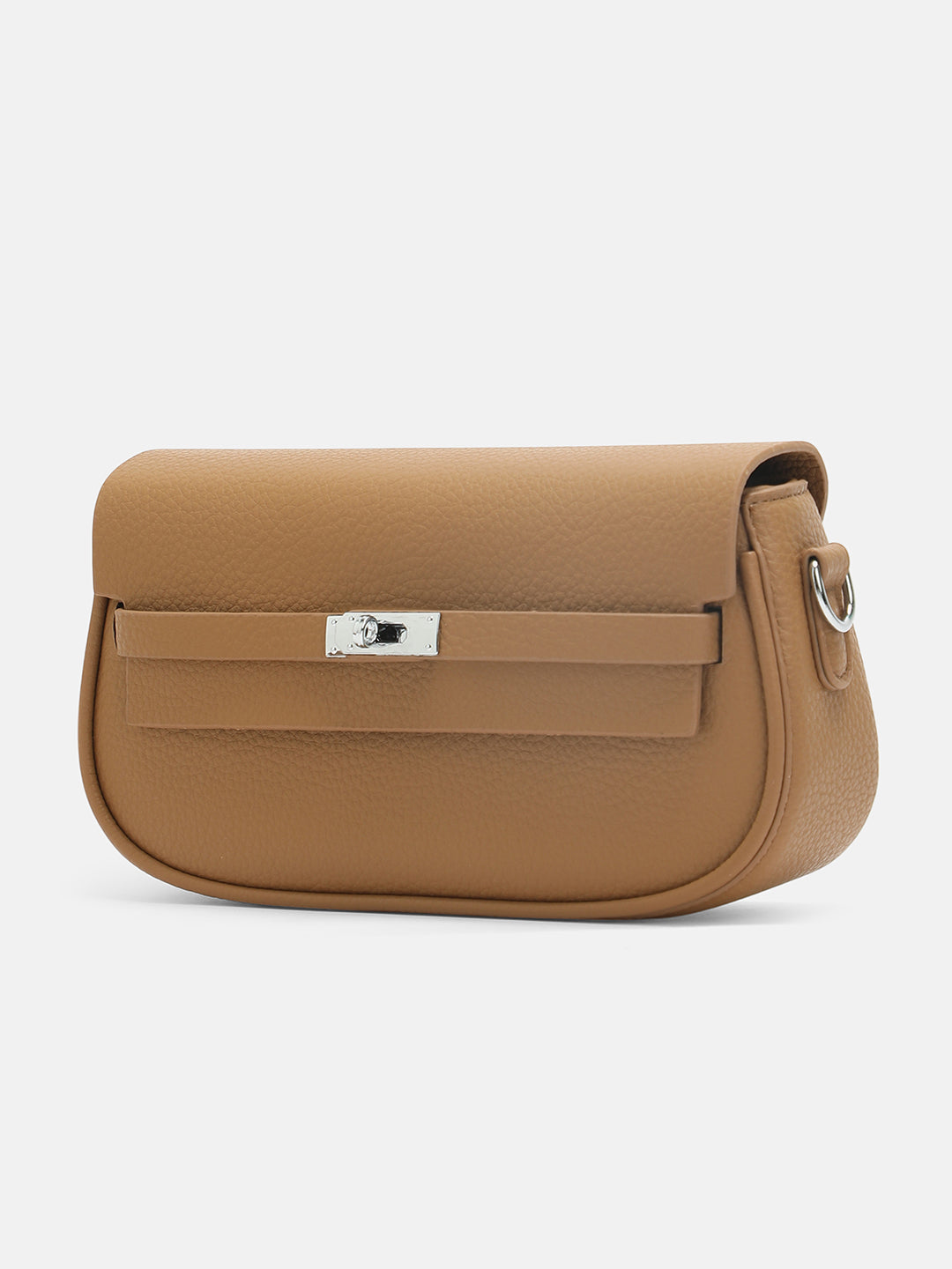 The Overlap-Curve Sling Bag With Pouch - Tan Brown
