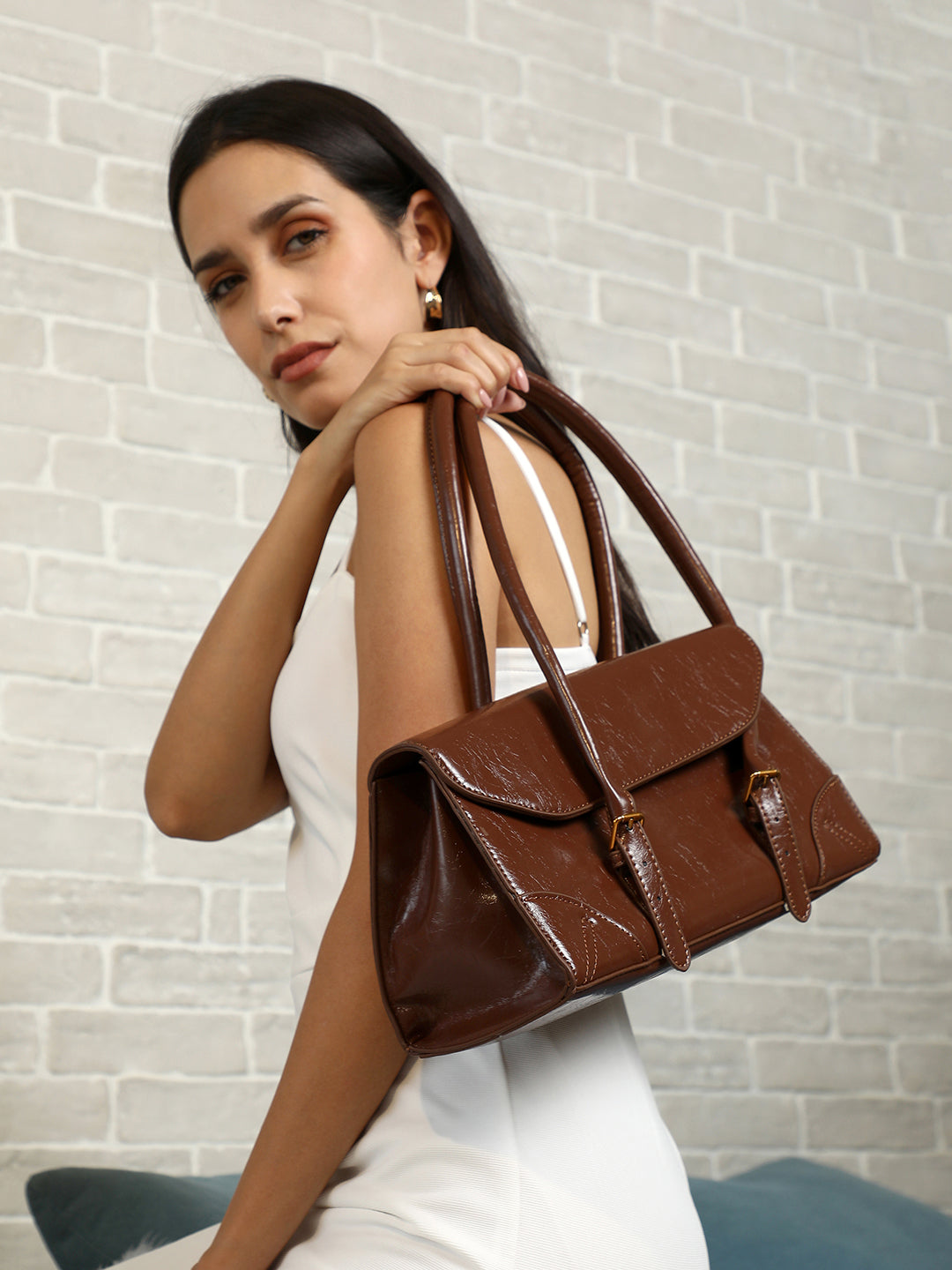 The Coreline Satchel Bag - Mocha Brown