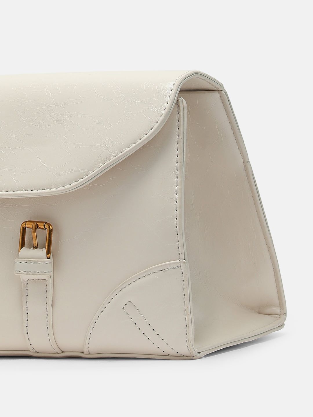 The Coreline Satchel Bag - Ecru White