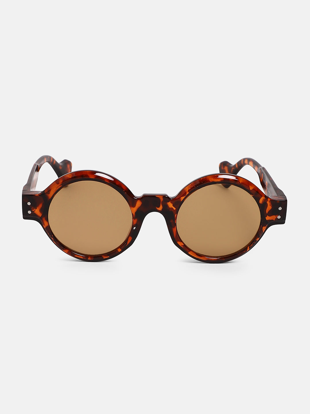 The Scholar Round Sunglass - Coffee Brown