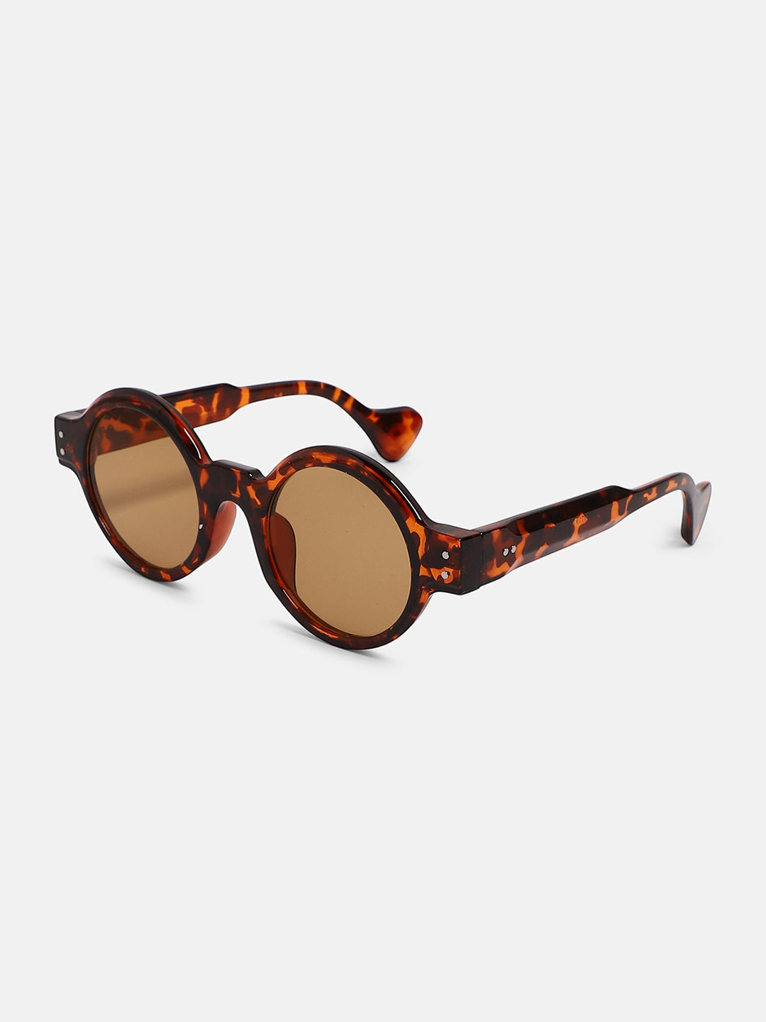 The Scholar Round Sunglass - Coffee Brown