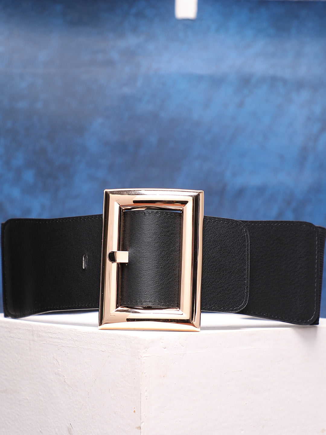 Black Solid Waist Belt