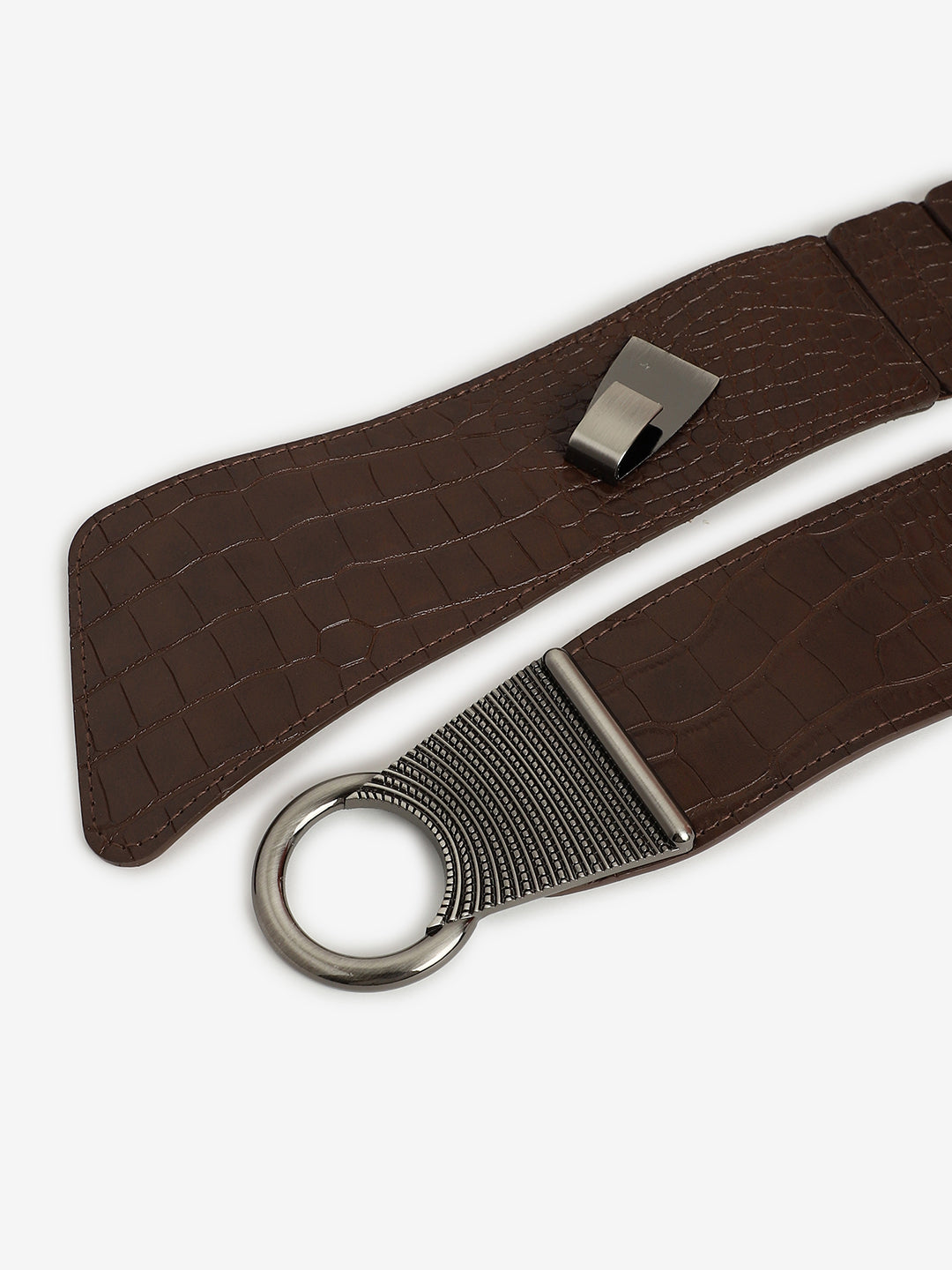 WOMEN BROWN SOLID WAIST BELT