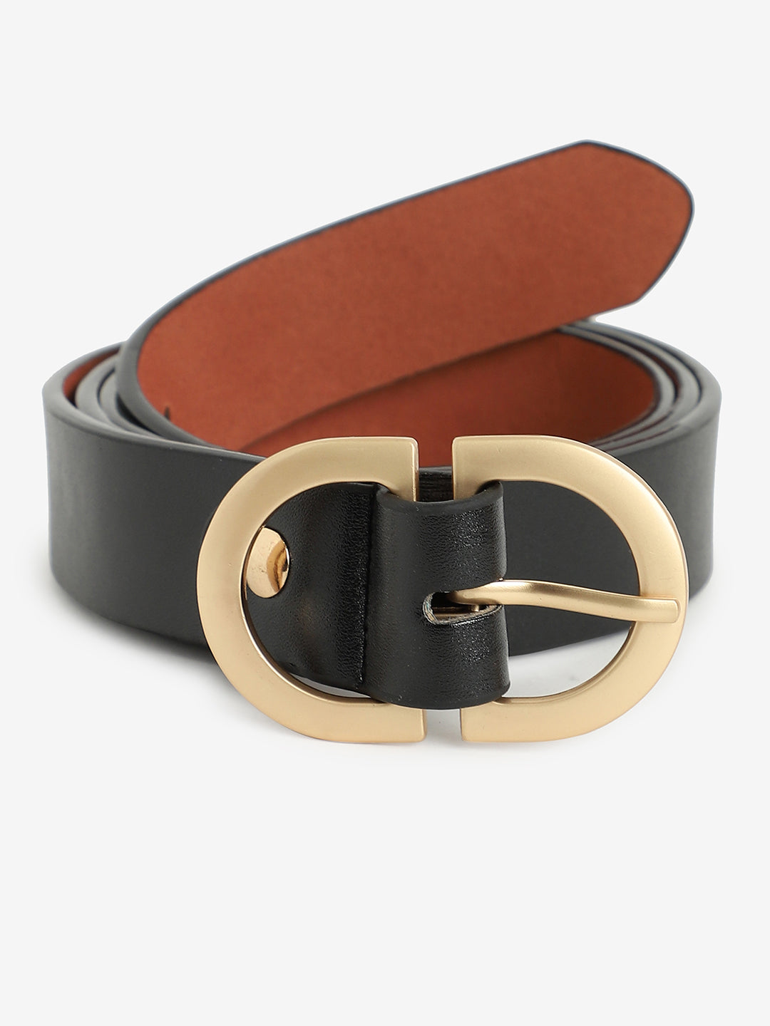 Black Solid Waist Belt