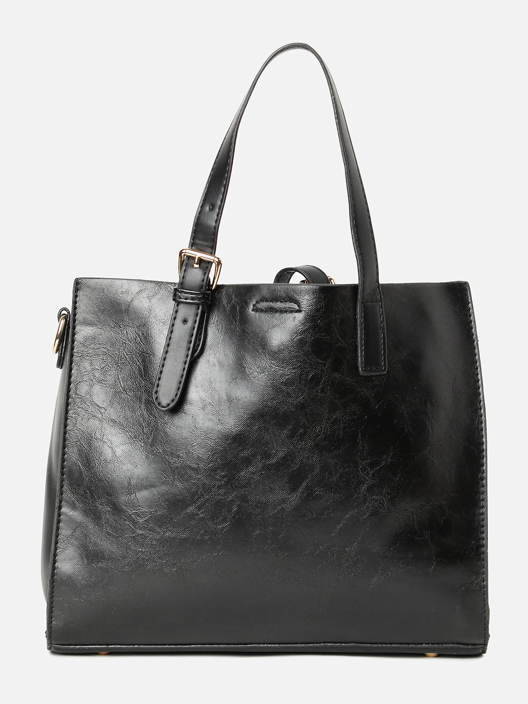 Phantom Black Handbag With Pouch Set