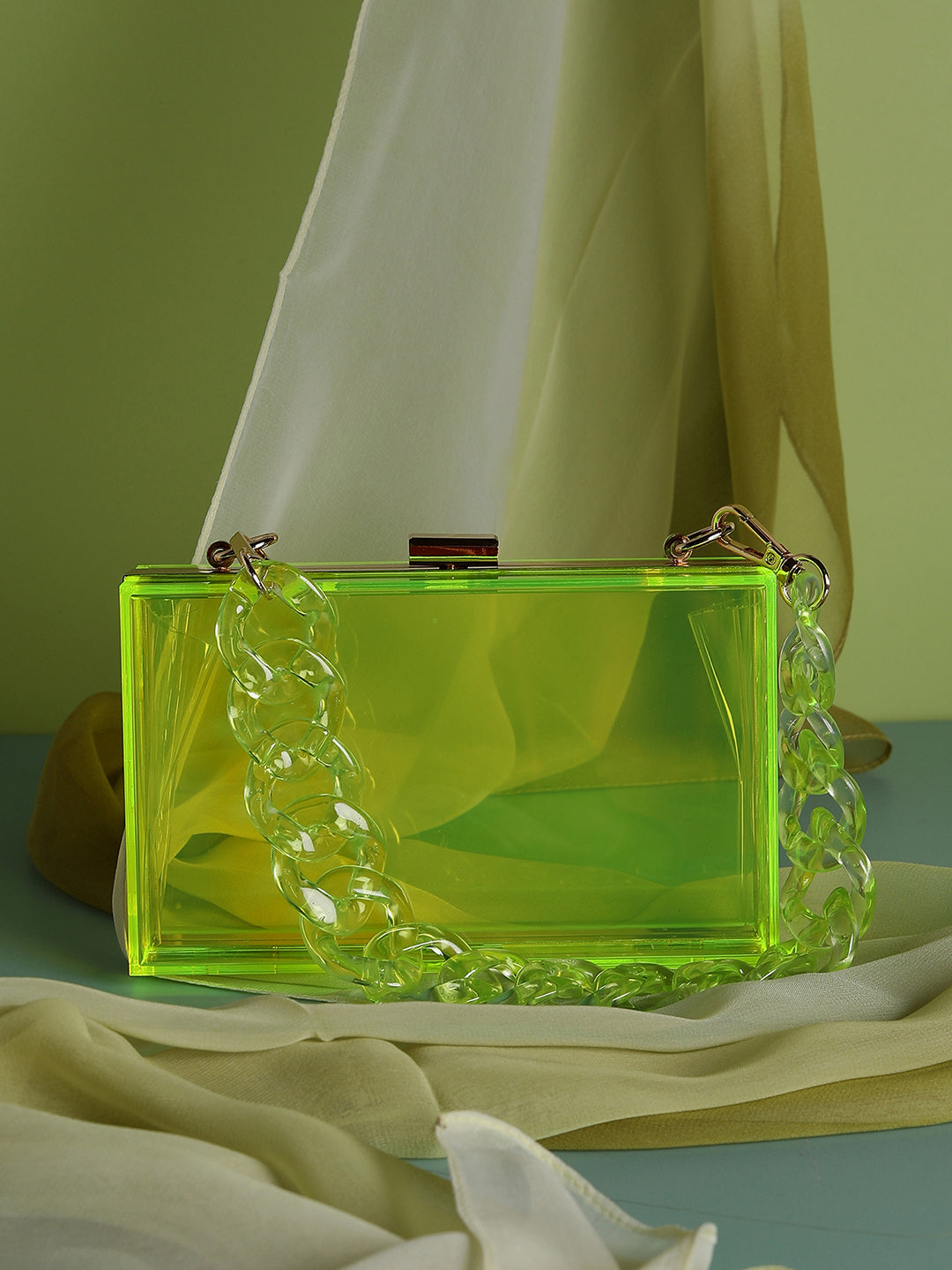 Illumine Transparent Green Mini Bag