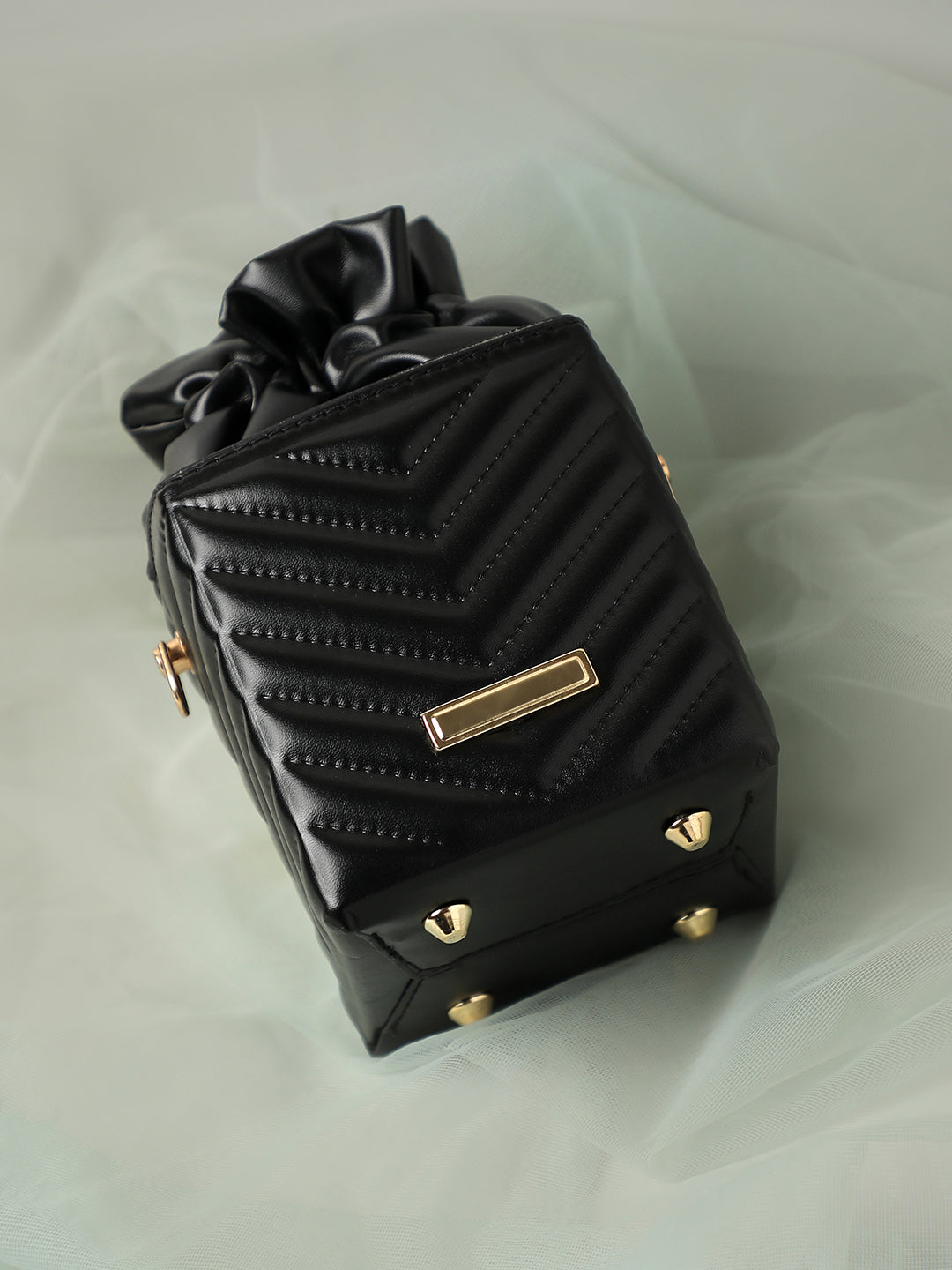 Stormy Black Bucket Bag