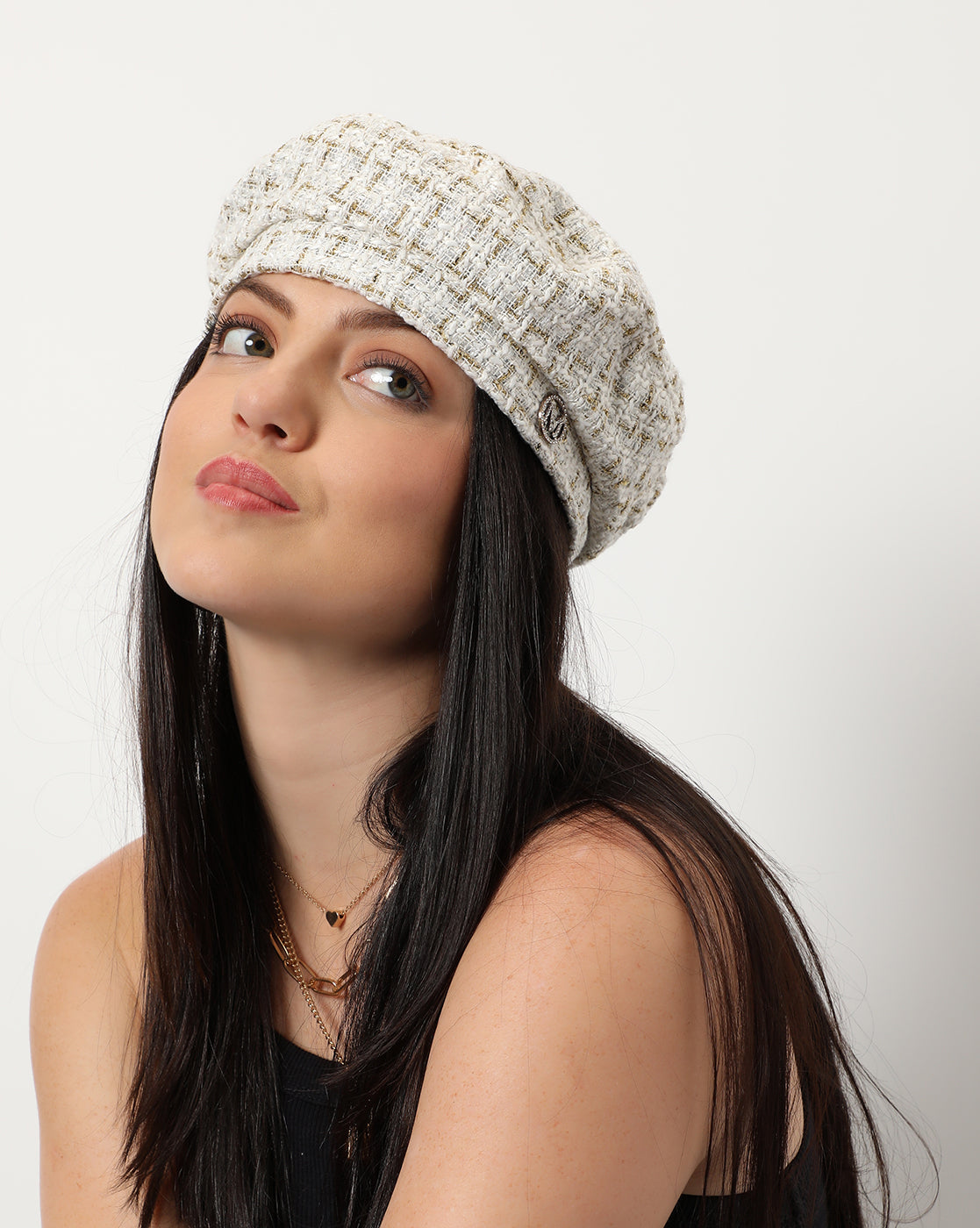 Stylish White Textured Hat