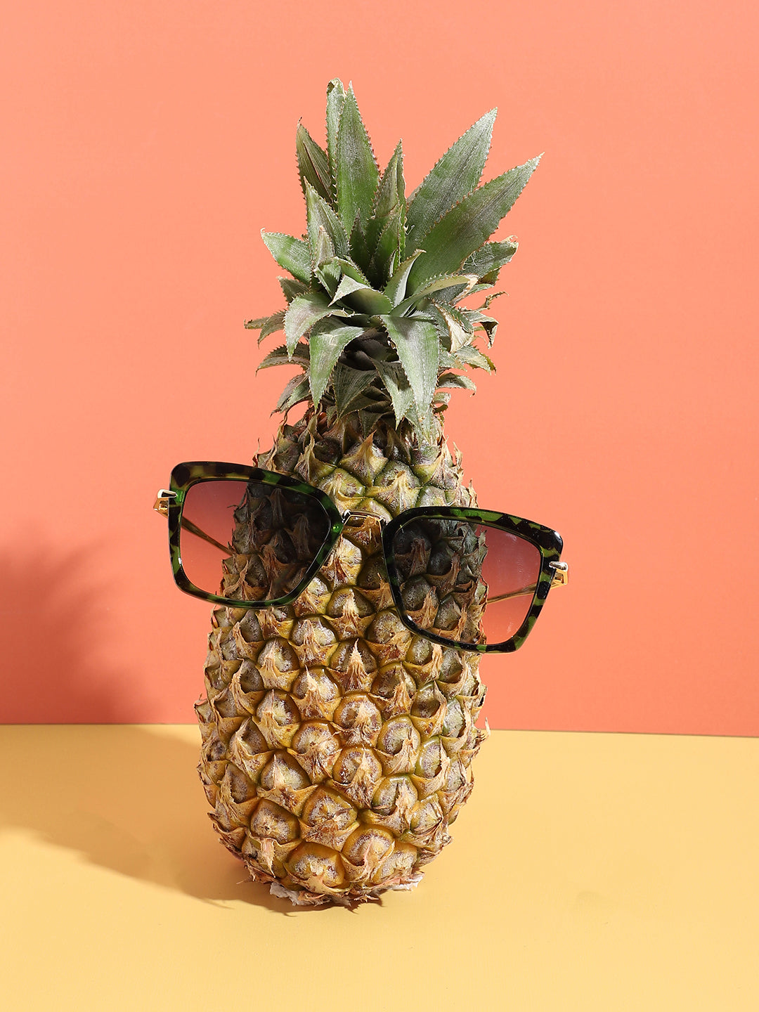 Tinted Lens Gold Colour Oversized Sunglass
