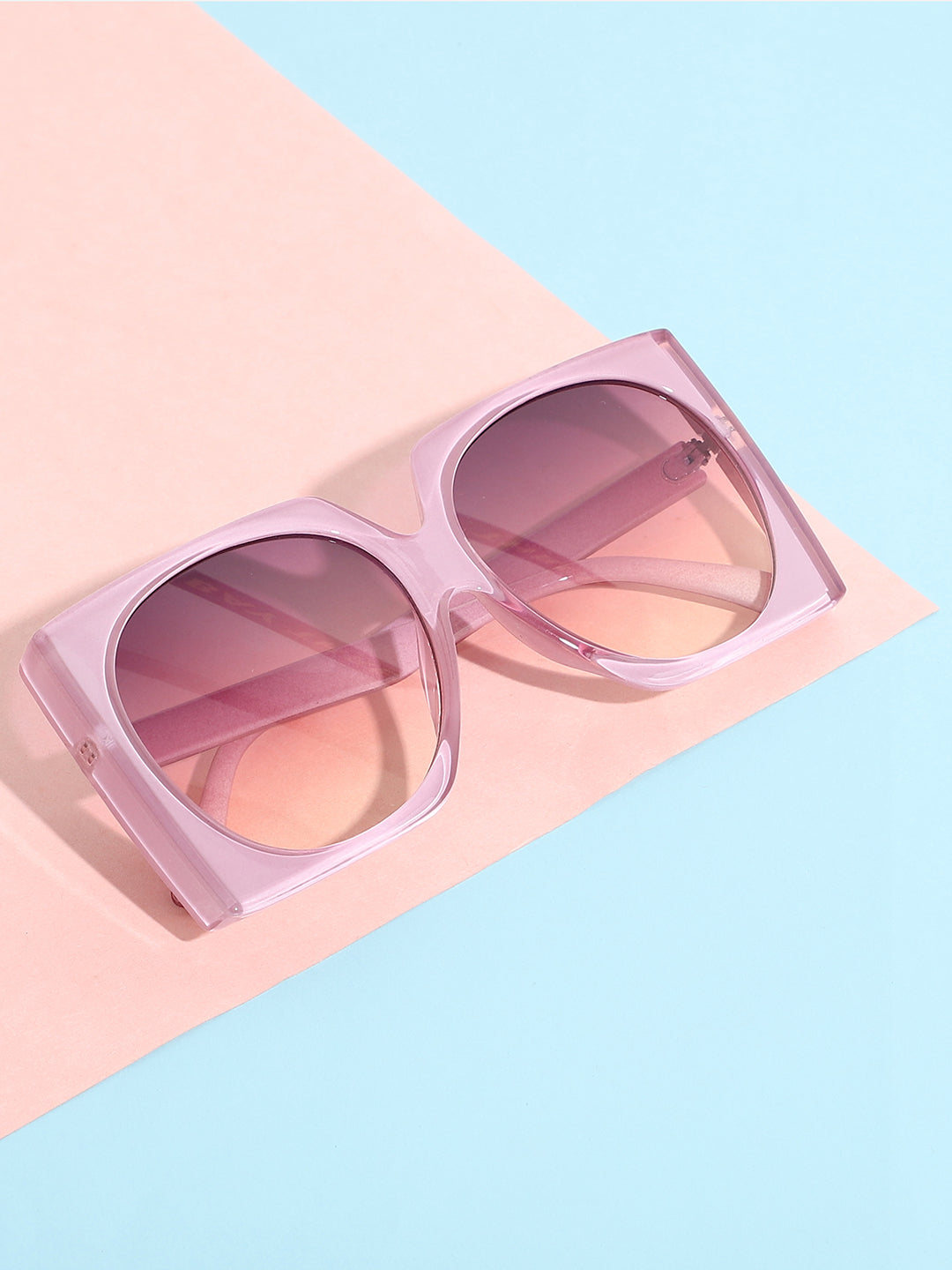 Purple Colour Tinted Lens Oversized Sunglass