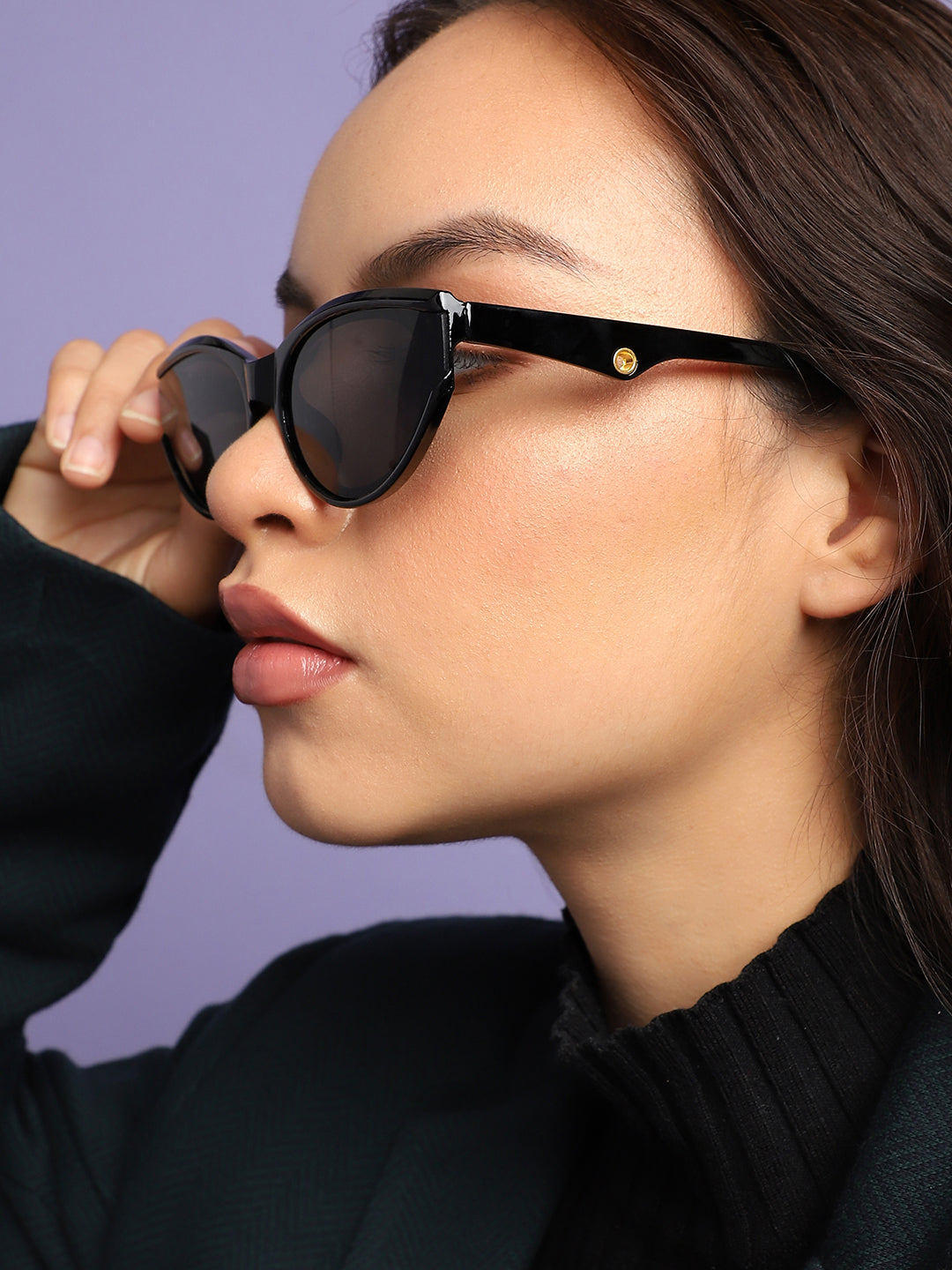 Black Frame Retro Sunglasses