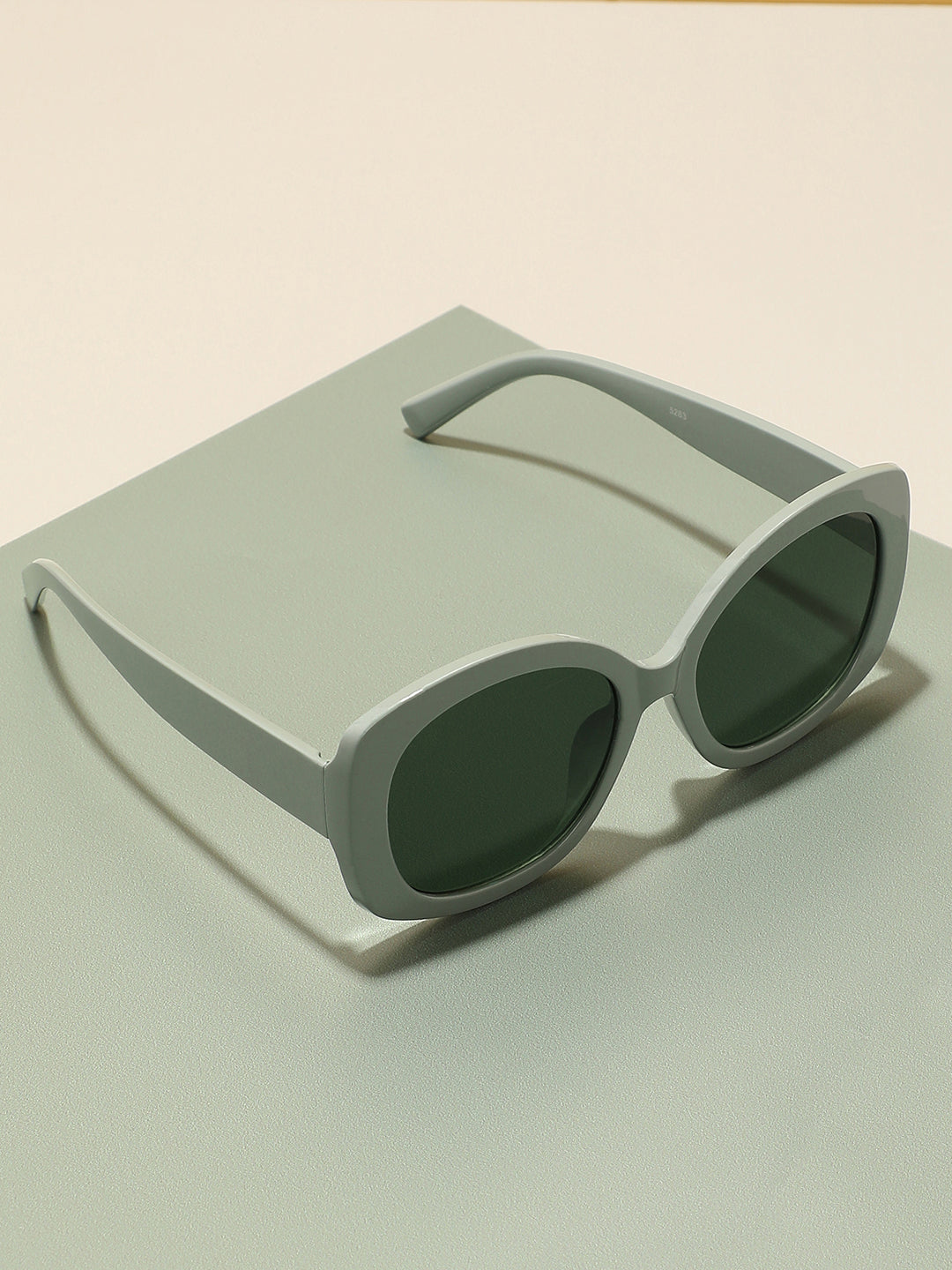Green Frame Retro Sunglass
