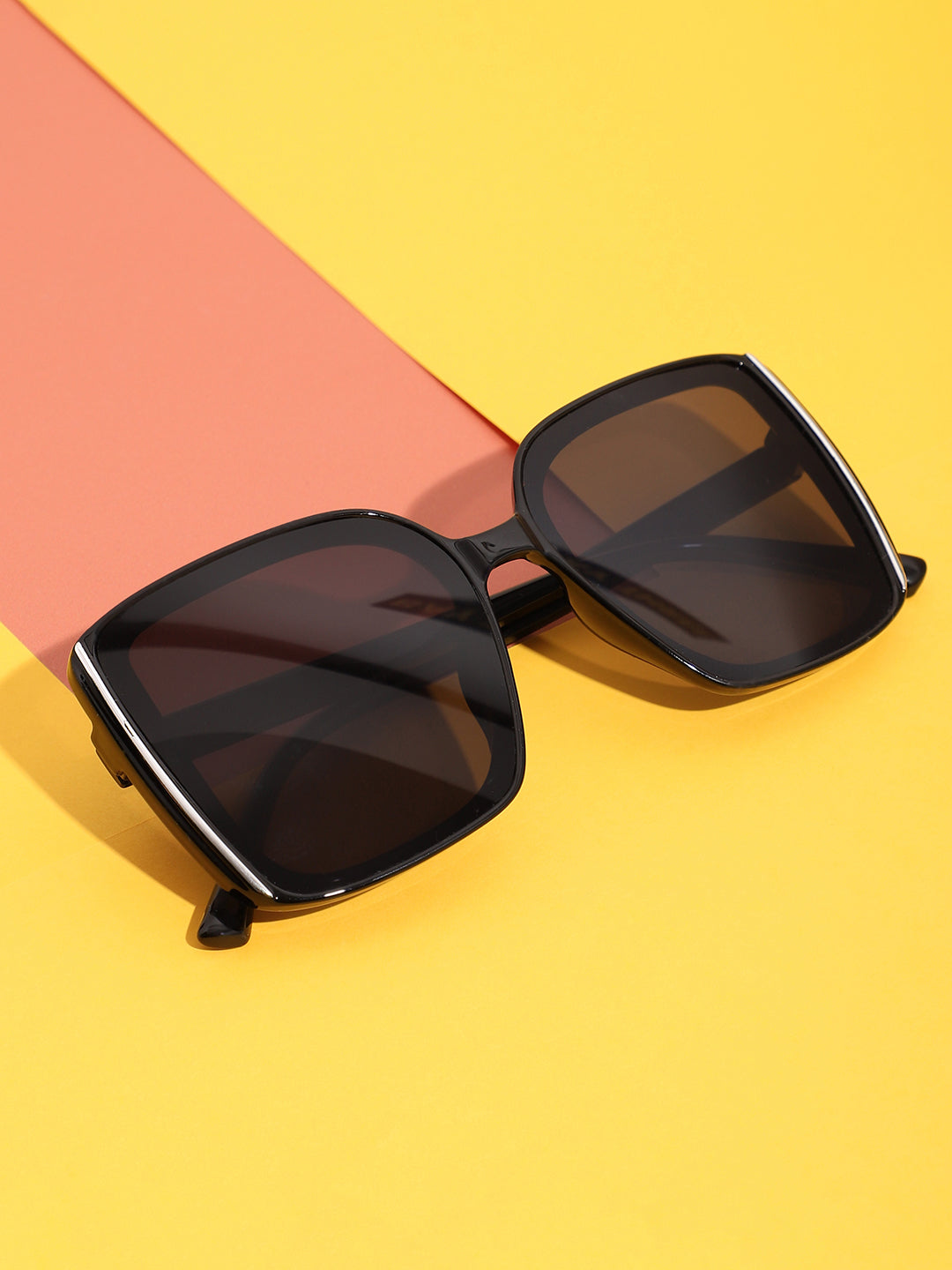 Tinted Lens Black Frame Oversized Sunglass