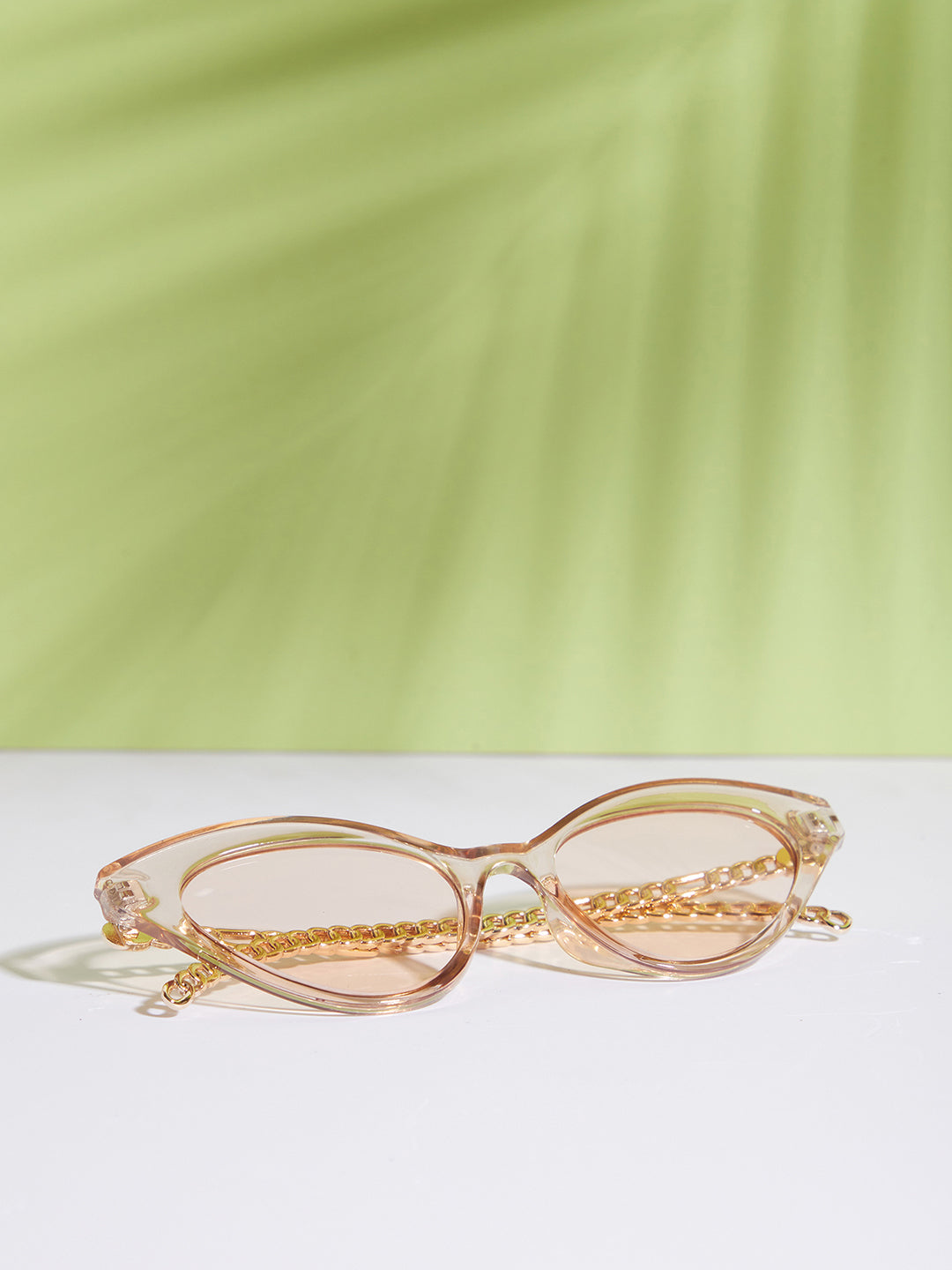 Gold Frame Tinted Lens Cat Eye Sunglass