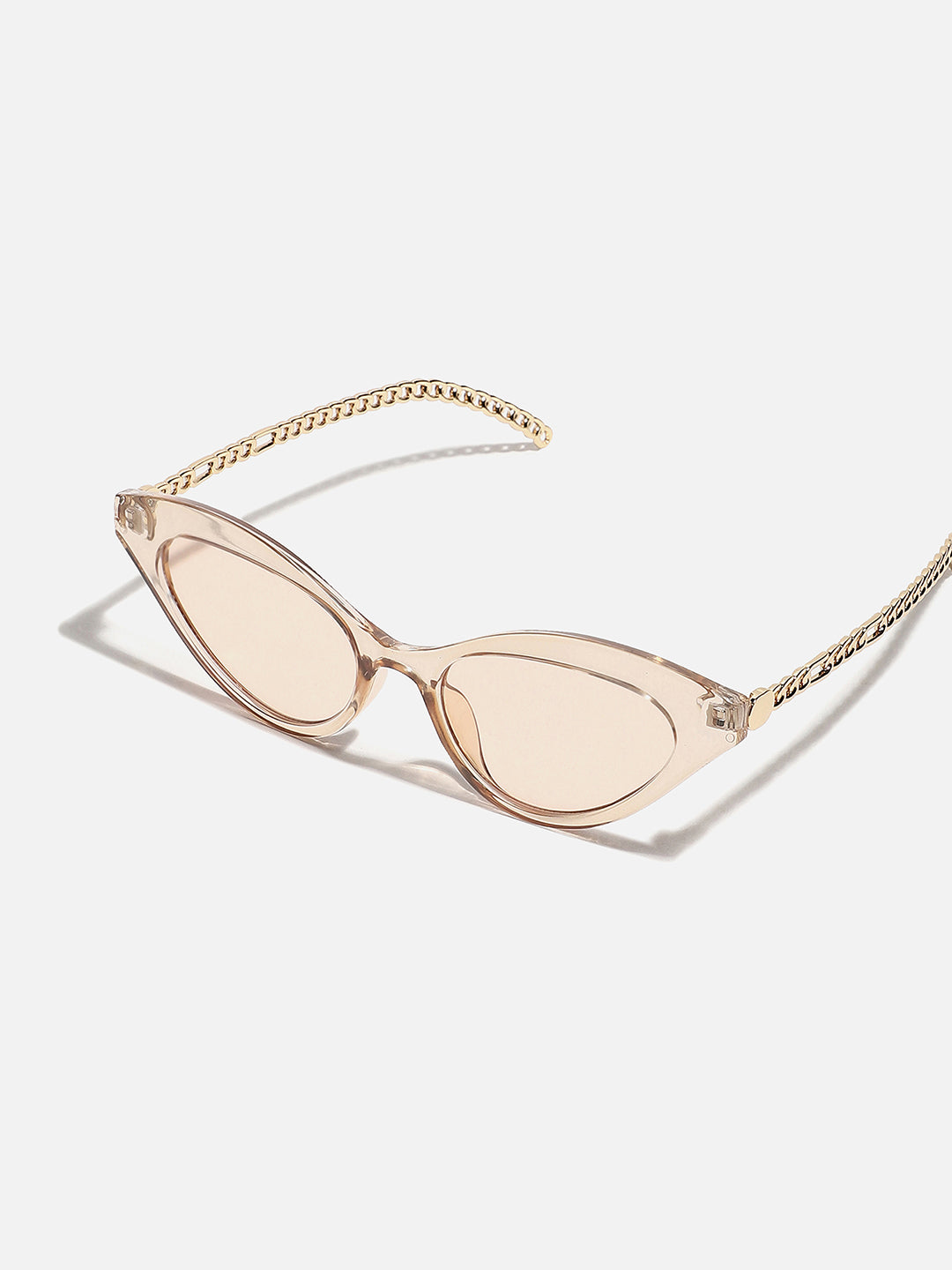 GOLD FRAME TINTED LENS CAT EYE SUNGLASS