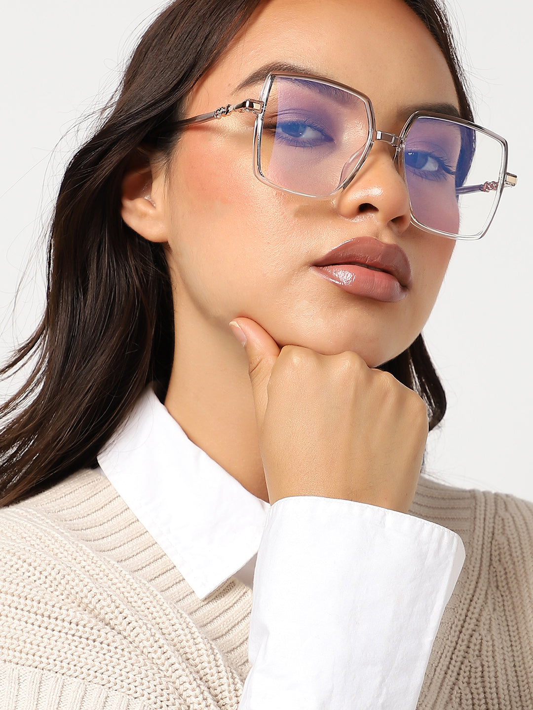 Clear Rectangular Sunglass