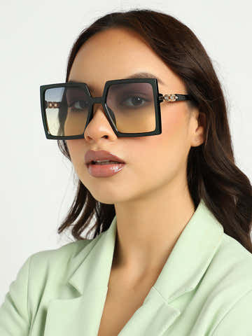 Black Rectangular Sunglass