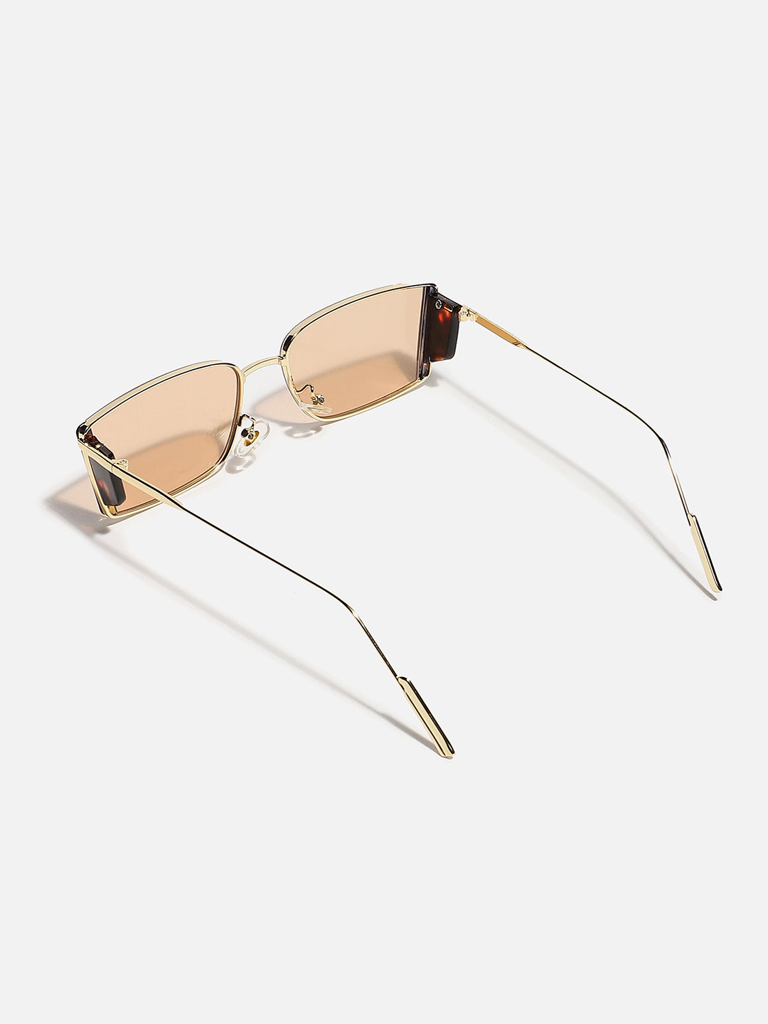 Brown & Gold Frame Retro Sunglass