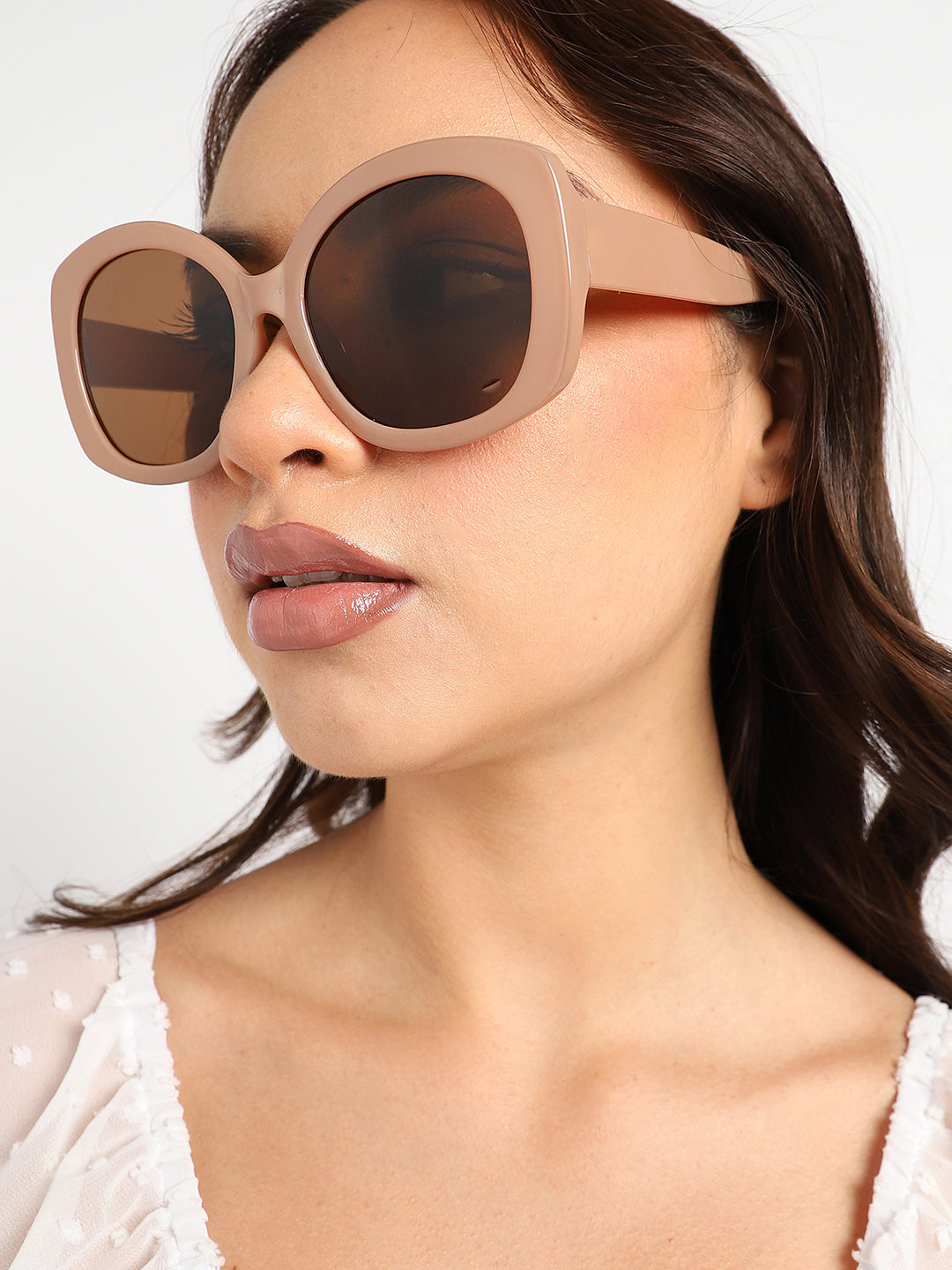 Nude Frame Retro Sunglasses
