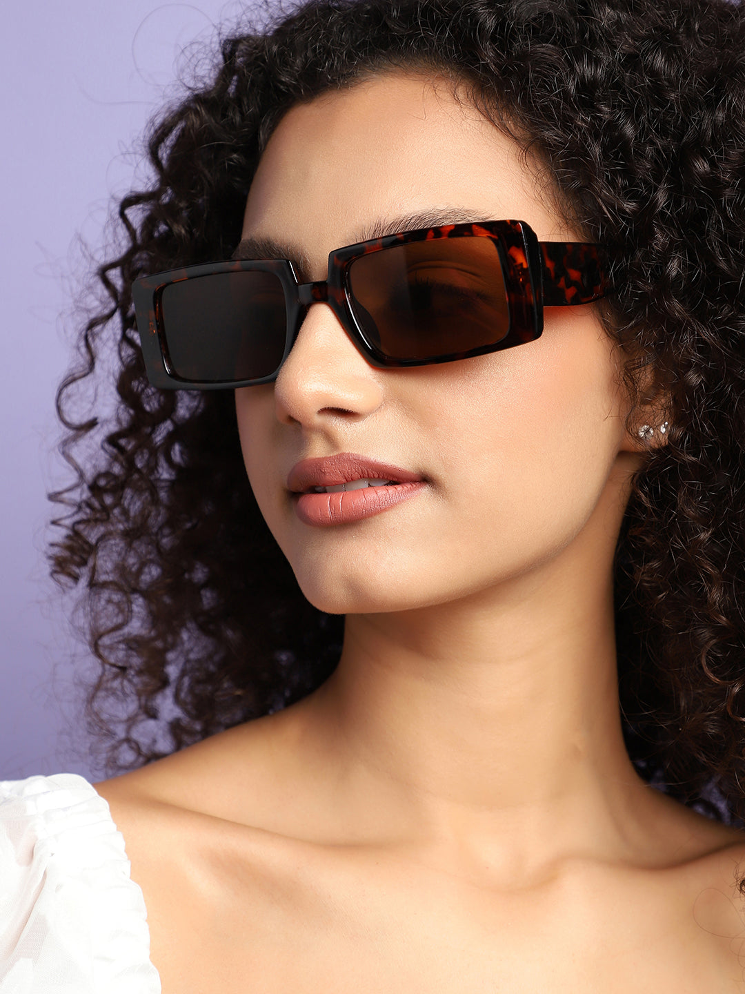 Black Rectangular Sunglass