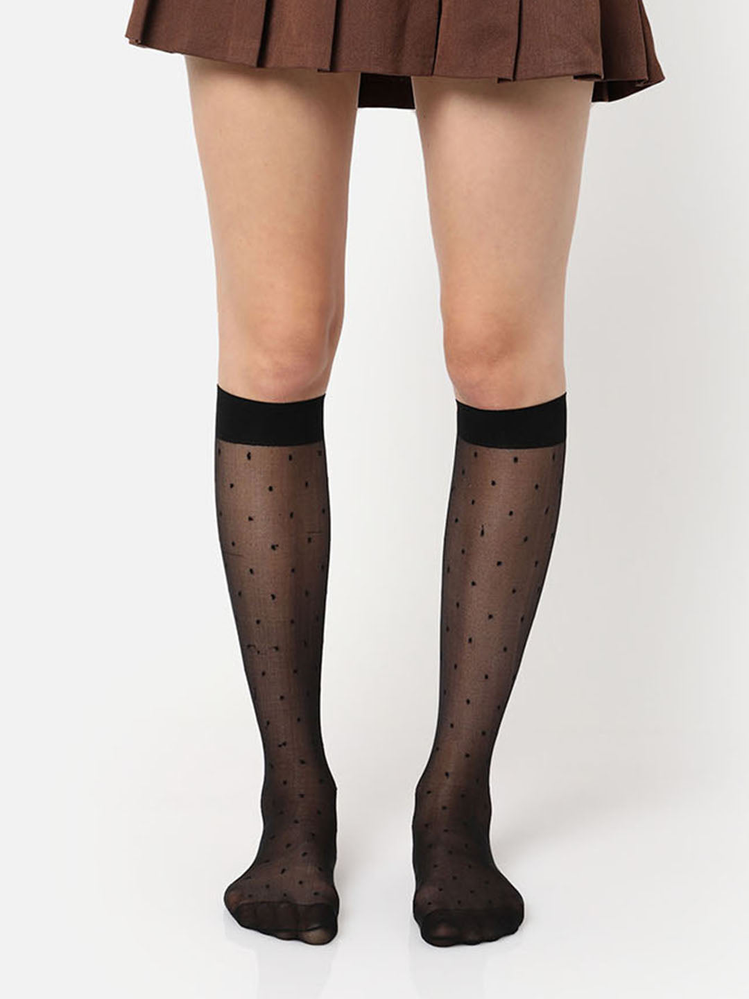 Black Knee High Stockings