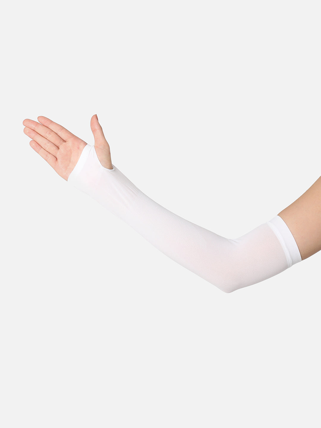 White Solid Detachable Arm Sleeves