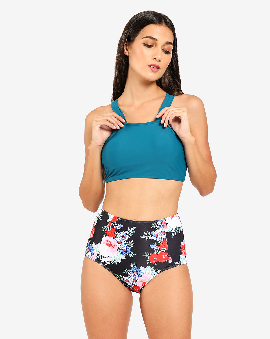 Multicolour Printed Two-Piece Swim Set