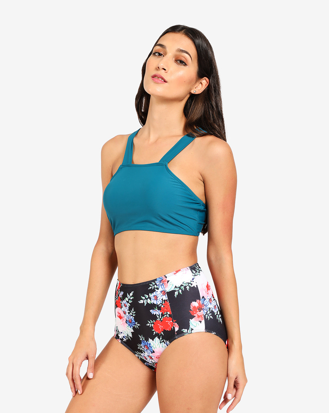 Multicolour Printed Two-Piece Swim Set