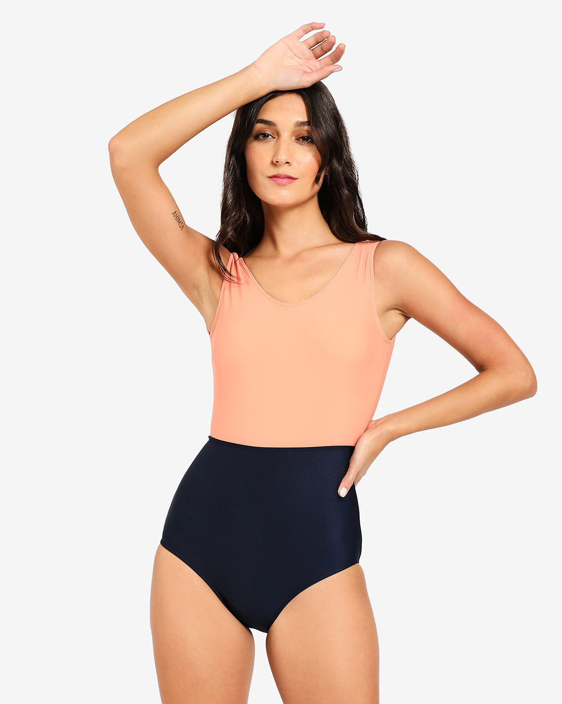 Double Colour One Piece Swimsuit