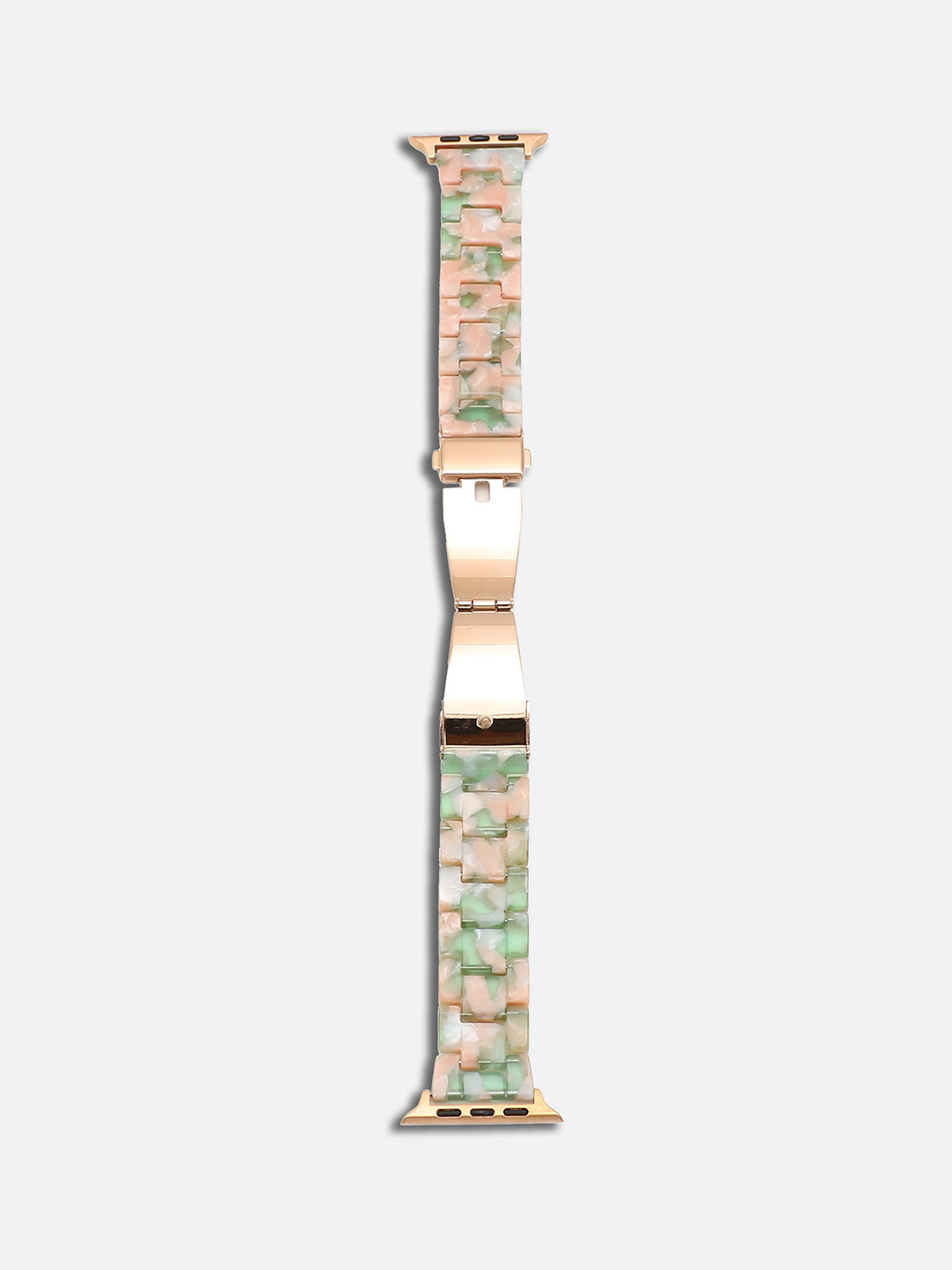 Women Pink & Green Textured Apple Watch Straps