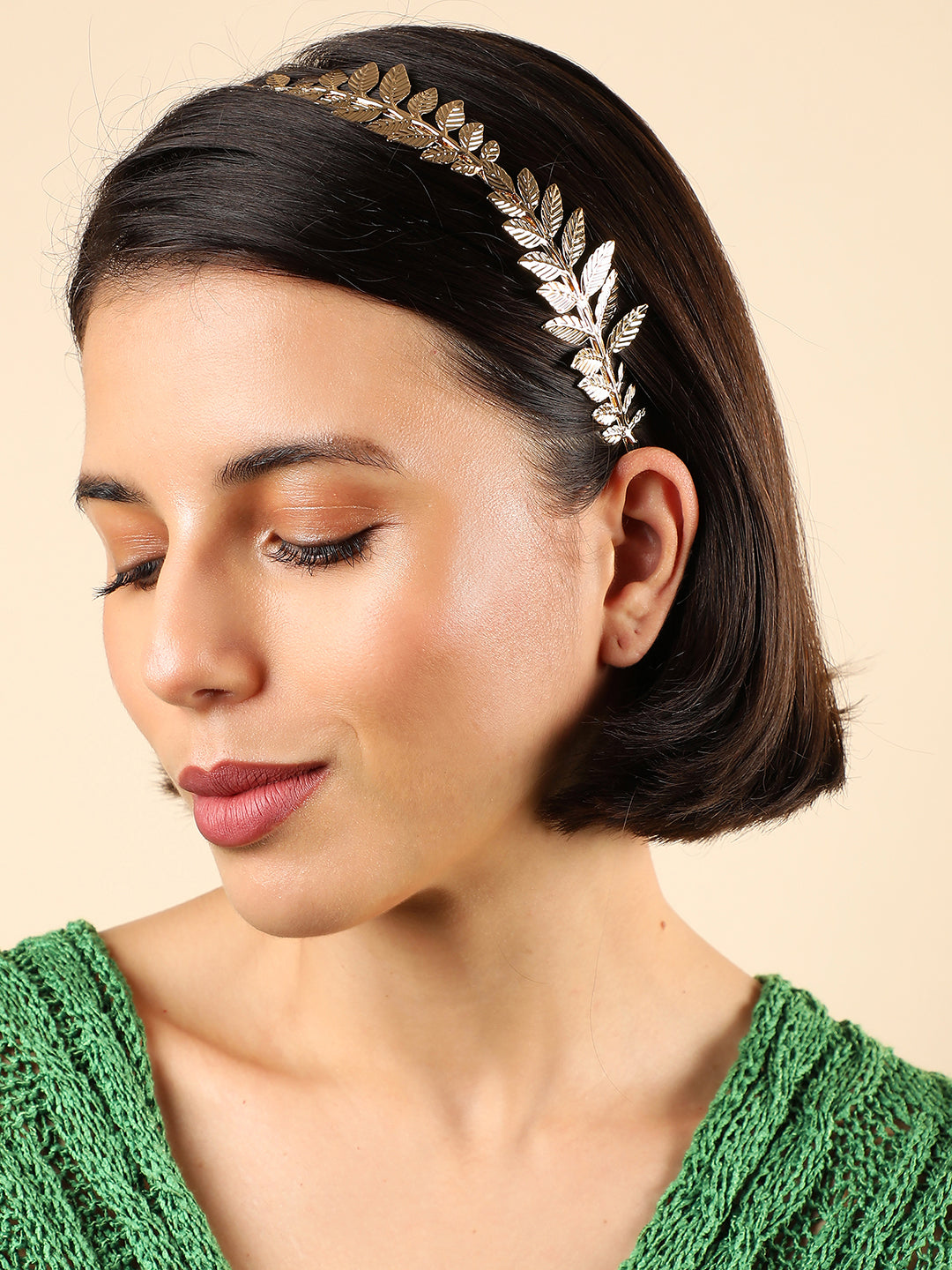 Gold Plated Pearl Hairband