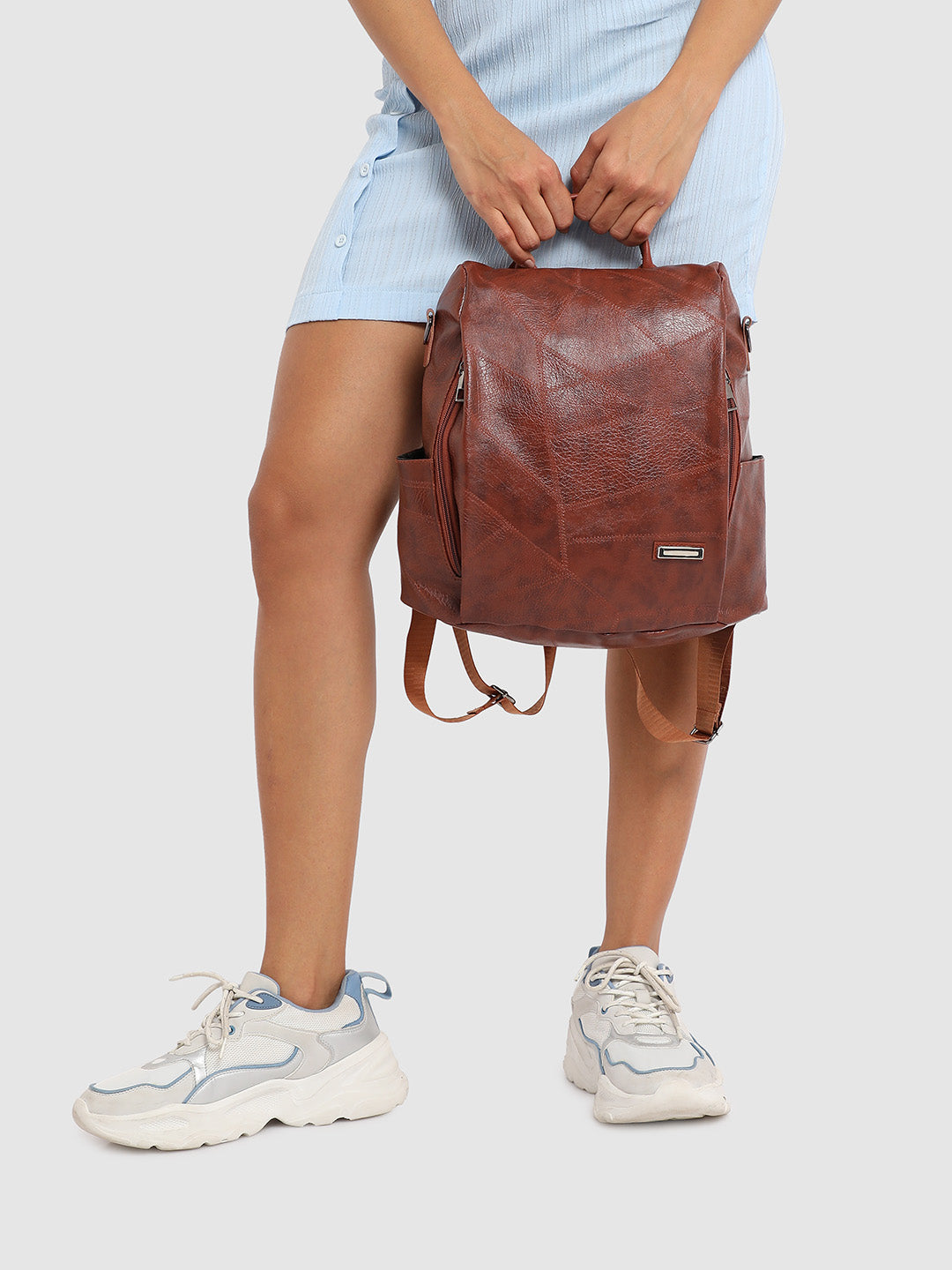 The On The Go Mini Backpack - Brown
