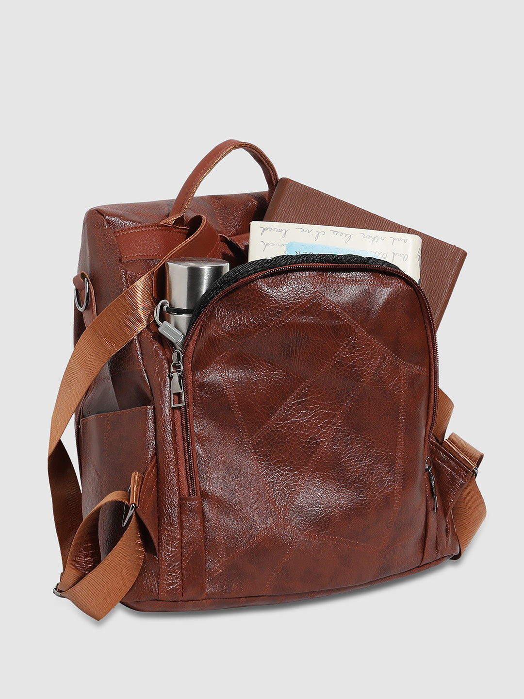 The On The Go Mini Backpack - Brown