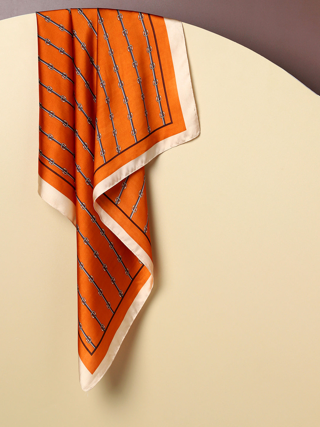 Stripped Orange Head Scarf