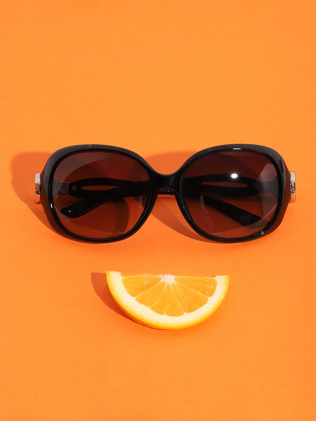 Tinted Lens Black Frame Oversized Sunglasses
