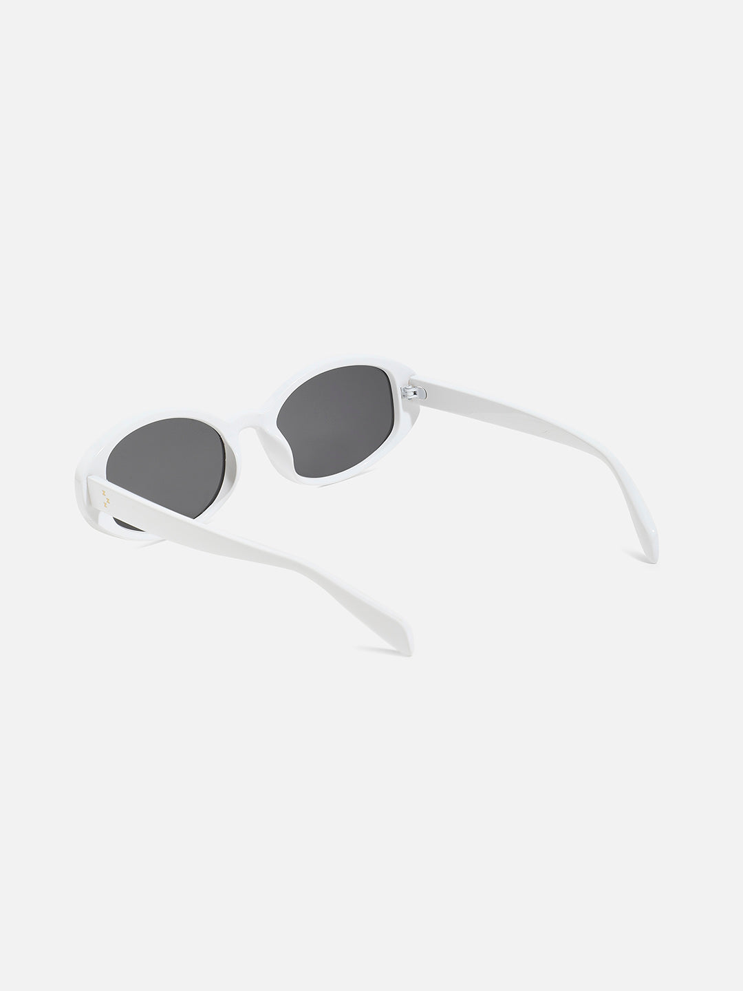 Solid Oval Sunglasses - White
