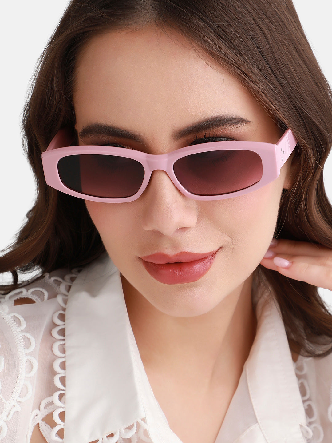 Solid Oval Sunglasses - Blush Pink