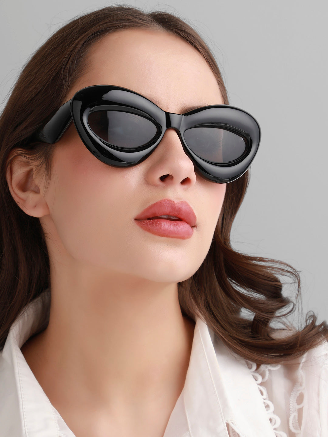 Solid Cateye Sunglasses - Black