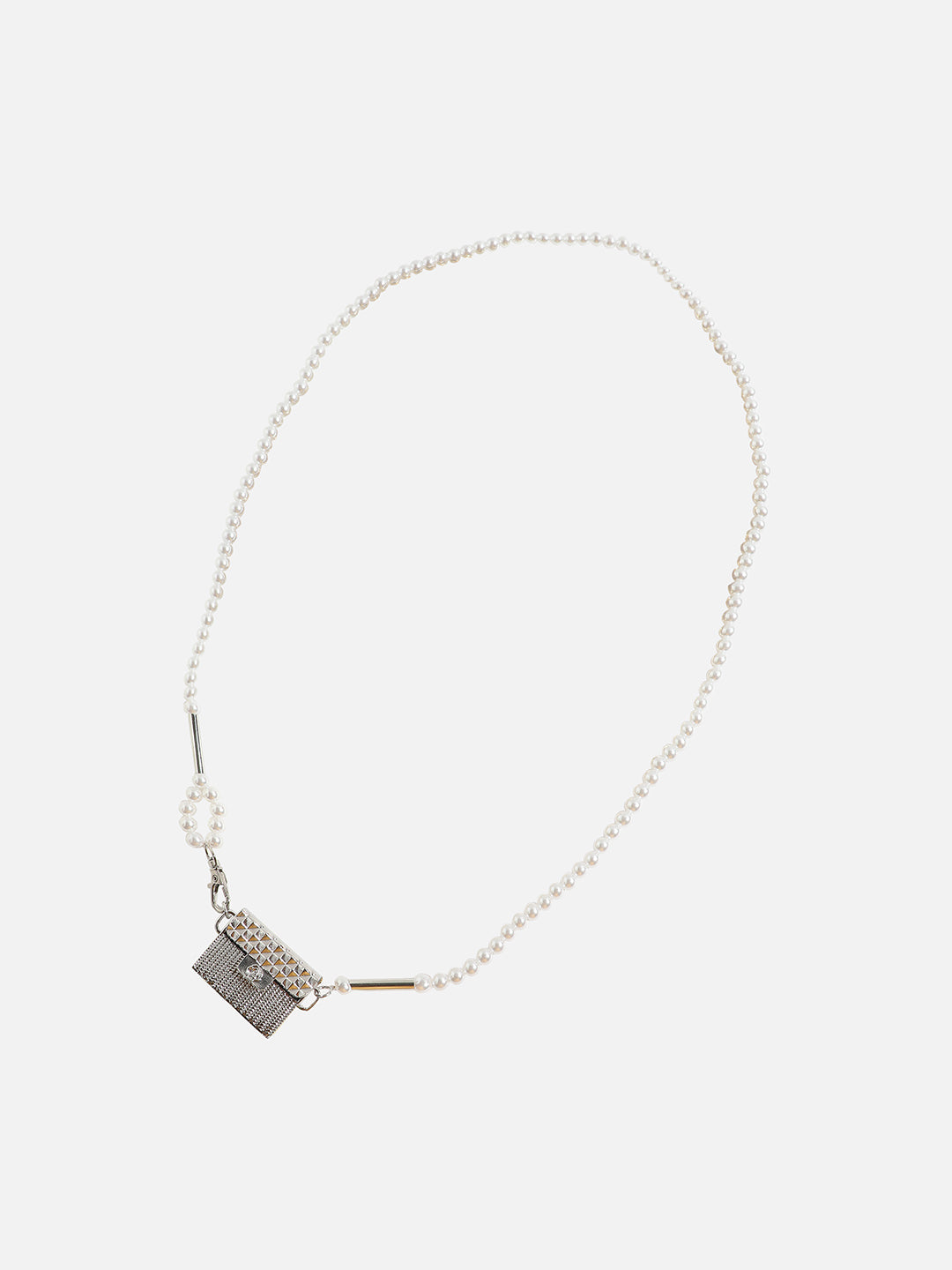 Dazzling Allure: Adorning With A Metallic Bodychain & Mini Purse